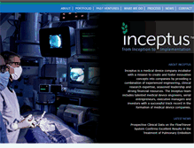 Tablet Screenshot of inceptusmedical.com